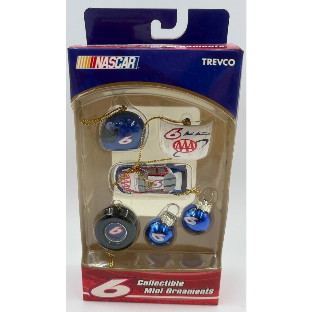 NASCAR Mark‎ Martin #6 AAA Collectible Mini Ornaments Trevco Set of 7